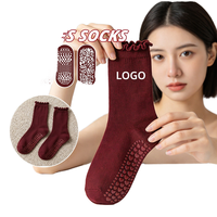 Chaussettes de Pilates personnalisées en gros, antidérapantes, respirantes, douces, avec grip, pour le yoga, chaussettes de Pilates personnalisées de marque