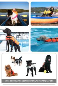 Giubbotto di salvataggio personalizzato per cani da nuoto in barca giubbotto di salvataggio per cani regolabile ad alta galleggiabilità giubbotto di salvataggio per animali domestici per cani piccoli, medi, grandi - Product Image 5