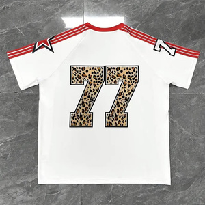 Leopard Thể Thao Giản Dị Cheetah In Jersey Crop Top Jersey Cho Phụ Nữ Ngắn Tay Áo Áo Thun Áo - Product Image 2