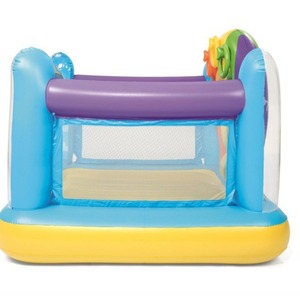 Trampolín Inflable Infantil para Interiores, Casa de Juegos de 220x90 cm, PVC Reforzado, Arcoíris, para Uso Doméstico - Product Image 3