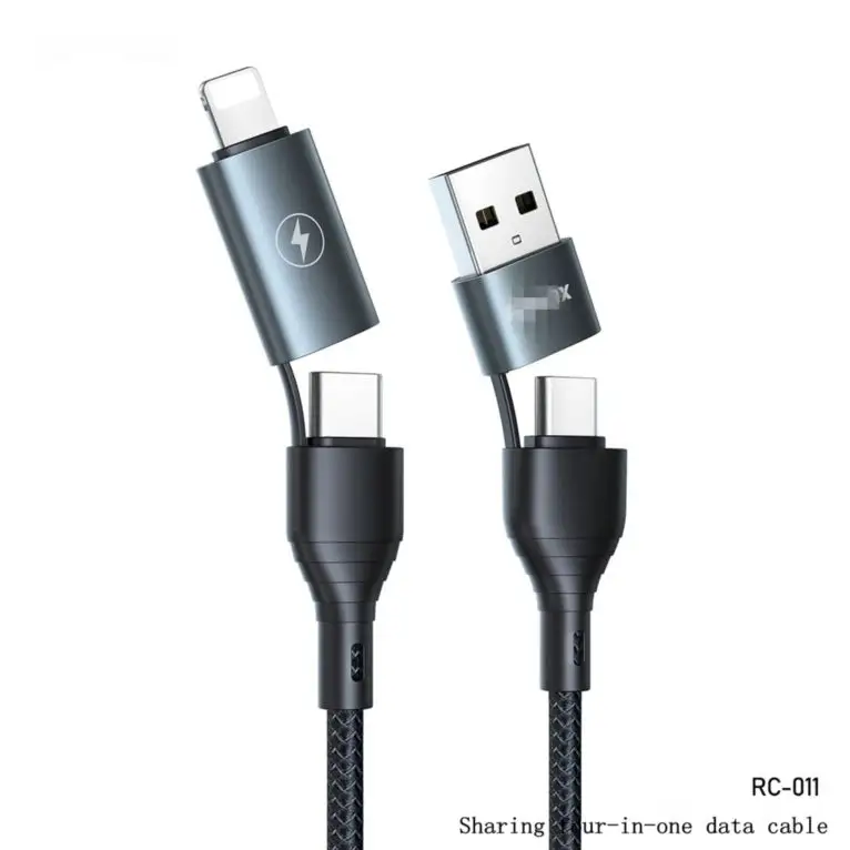For iPhone Cable OEM 1.2M Type C Fast Phone Charger Cable Kabel Data Charger 4 in 1 USB Cable