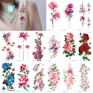 Tatuaggi Temporanei per Adulti in Vendita, Disegni di Fiori Neri, Tatuaggio Impermeabile per Braccio Femminile, Adesivo Artistico per Corpo, per Donne e Uomini - Product Image 5