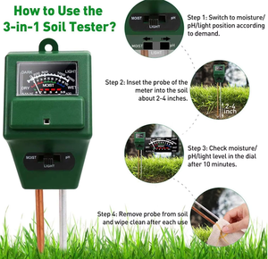 เครื่องวัดความชื้นในดิน3-in-1เครื่องวัดความชื้นในดินเครื่องมือทำสวนสำหรับเกษตรกร - Product Image 3