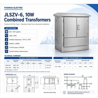 Transformateur combiné CT/VT de classe 0,2S 10 kV JLSZV-10W 200/5A pour la mesure extérieure