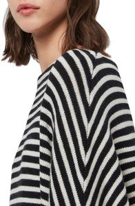 Cárdigan largo holgado salvajes a rayas con cuello redondo para mujer, Jersey informal con bordado de encaje, botones de lentejuelas de talla grande para invierno, novedad de 2019 - Product Image 4