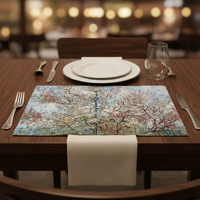Set de table carré moderne en coton, écologique, résistant à l'huile, durable, pour salle à manger et cuisine, vente en gros directe d'usine en stock