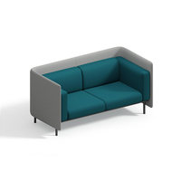 Ensemble de canapés modulaires sectionnels haut de gamme en tissu avec rembourrage en éponge haute densité pour les espaces publics d'appartements