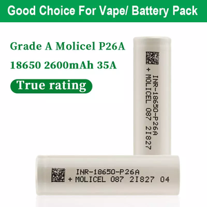Batterie lithium-ion rechargeable originale 3.7V Molicel <span class=keywords><strong>INR</strong></span> <span class=keywords><strong>18650</strong></span> P26A 2600mAh 35A <span class=keywords><strong>18650</strong></span> molicell authentique <span class=keywords><strong>INR</strong></span>-<span class=keywords><strong>18650</strong></span>-P26A - Product Image 3