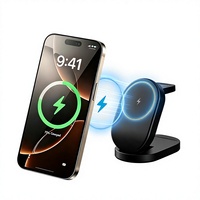 Chargeur sans fil magnétique pliable 3 en 1, type C, pour téléphone, montre intelligente, écouteurs, station de charge portable pour les voyages