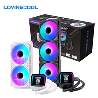Refroidisseur liquide silencieux LOVINGCOOL 240 mm/360 mm, radiateur AIO, base entièrement en cuivre, ventilateur ARGB, pour PC de jeu, overclocking, en stock, expédition immédiate