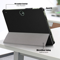 Silik Print magnétique à trois volets mince support PU housse en cuir pour OPPO Pad Air 2 11.35/OPPO Pad Neo/OnePlus Pad Go