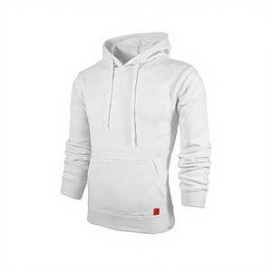 Men's Hooded Sweatshirt Solid Color Long Sleeve Casual Pullover Slim Fit Knitted Cotton <b>Hoodie</b> with Pocket Autumn Wear - Product Image 3