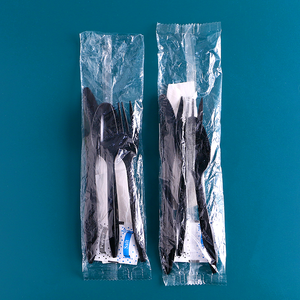 Custom Bulk Plastic Utensil Cutlery Set Plastic Silverware Sets Utensil Kit Disposable To Go Individually Wrapped Cutlery Kits