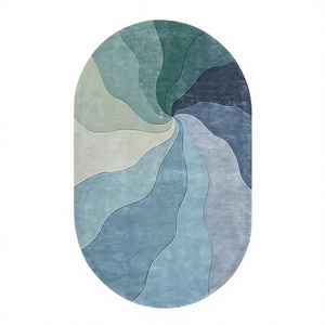 Alfombra de Lana Hecha a Mano con Diseño Geométrico Moderno de Pelo Corto, Alfombra de Lujo de Diseño Personalizado para Sala de Estar, Venta al por Mayor - Product Image 1