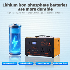 Générateur portable de stockage d'énergie solaire photovoltaïque avec batterie au lithium fer phosphate 500W pour usage domestique - Product Image 5