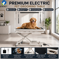 Table de Traitement Électrique EUR VET pour Équipement Vétérinaire, Châssis en Acier Robuste, Surface Antidérapante pour Toilettage et Clinique Vétérinaire