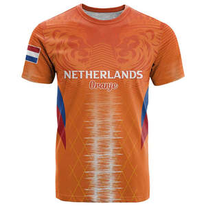 Maillot Essentiel de Supporter de Football Coupe du Monde 2026 Pays-Bas Haute Qualité – T-shirt Homme Col Rond en Maille Respirante à Manches Courtes pour le Sport - Product Image 1