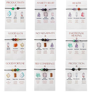 Bracelet en pierres naturelles de guérison, améthyste et œil de tigre, perles tissées, pour soulager l'anxiété et favoriser la guérison émotionnelle - Vente flash - Product Image 1