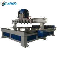 YN1325 3d 8 Têtes Multiple Broche Bois Jambes Travail Sculpture Gravure 6d 4 Axes 3d Cylindre Rotatif Cnc Tour Routeur Machine