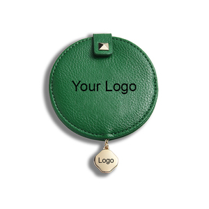 メーカーカスタマイズグリーンレザー片面鏡高級で美しい化粧鏡 - Product Image 6