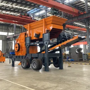 Quarry Crushing Plants Movable Portable Mobile Granite Limestone Gravel Primary Rock Stone Jaw Crusher Crushing Line For Sale