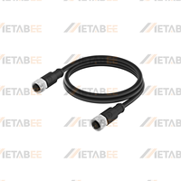 Câble mâle vers mâle 8 broches, connecteur codé A, fil AWG24, prise double extrémité, adaptateur de câble de signal de capteur industriel