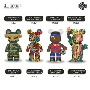 Jouets mignons et <span class=keywords><strong>tendance</strong></span>, ours de 43 cm, lapin de 55 cm, collection de blocs de construction, jouets exclusifs pour l'étranger - Emballage anglais - Product Image 5