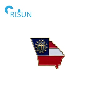 Fabricación Metal esmalte EE. UU. <span class=keywords><strong>Georgia</strong></span> recuerdo bandera estado mapa pines personalizado <span class=keywords><strong>Georgia</strong></span> melocotón estado solapa Pin personalizado <span class=keywords><strong>Georgia</strong></span> Pin - Product Image 2