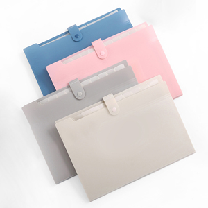 Classeur à soufflet A4 couleur macaron avec 8/12 onglets, pochettes en plastique PP, organiseur de bureau - Product Image 1