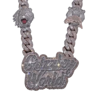 Collier chaîne cubaine en argent 925 avec diamants Moissanite, bijoux de mode Hip Hop Streetwear Club pour hommes - Product Image 1