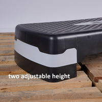 Plataforma de Ejercicio Aeróbico Básica, Stepper Ajustable para Hacer Ejercicio en Casa, 27 Pulgadas, Negro/Gris