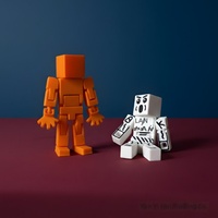 Figur Set Karakter TV Model Blok Robot 3D-printed Kreatif Bestseller Lintas Negara, Dapat Digerakkan, Pereda Stres