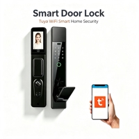 Cerradura Inteligente para Puerta de Seguridad para el Hogar, Huella Dactilar, Aplicación, WiFi, Contraseña, Tarjeta, Desbloqueo Digital