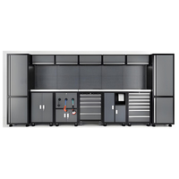 Système d'armoire à outils de garage modulaire à usage intensif personnalisé en acier fer 10 tiroirs verrouillage à clé plan de travail moderne Support OBM