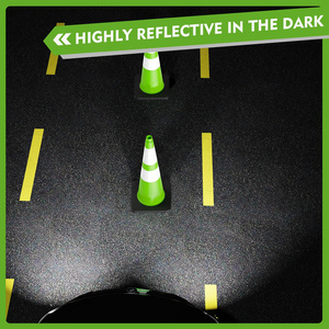 กรวยจราจร CITICITY ขนาด 28 นิ้ว พร้อมฐานถ่วงน้ำหนักสีดำ กรวยพีวีซีสีเขียวมะนาวพร้อมแถบสะท้อนแสงมองเห็นได้ชัดเจน - Product Image 5
