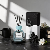 Ensemble de flacons vides pour diffuseur de parfum, aromathérapie, 75 ml, rose et jaune teinté, forme donut