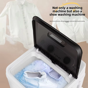 <span class=keywords><strong>Machine</strong></span> à <span class=keywords><strong>laver</strong></span> semi-automatique à un seul bac, petite, à double usage pour le lavage et l'élimination des taches sur les vêtements et les chaussures - Product Image 4