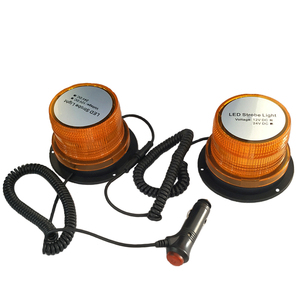Fortek, 2 piezas, luz estroboscópica roja ámbar, lámpara magnética de tráfico, 12-24V, luz de seguridad de advertencia de emergencia para camión - Product Image 3