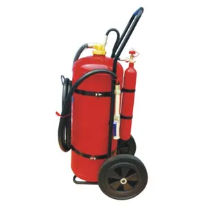 Externe Co2 Cartridge Opgeslagen 50Kg Abc Wielen Droog Poeder Brandblusser