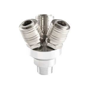 Neue SF PF SM PM Deutscher Typ Kohlenstoffs tahl Verchromte pneumatische Schnell kupplung Luft schlauch kupplung Euro Serie 2 Wege 3 Wege 4 Wege - Product Image 4