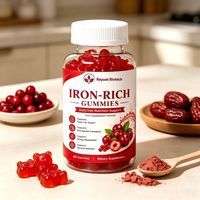 Gummies de Gluconate Ferreux à Libération Lente 25mg 30mg Extra Fortes pour la Santé Féminine et les Règles