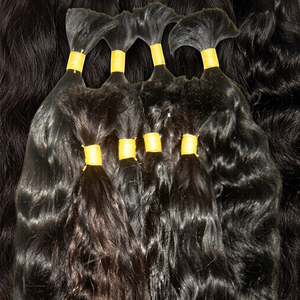 Nuevo Lanzamiento 2025: Cabello Humano Virgen Remy Indio Ondulado al por Mayor, Cabello Crudo Trenzado de 200g con Doble Trama a Máquina, el Más Vendido - Product Image 1