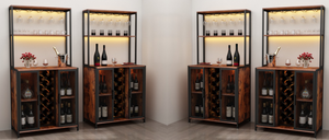 Meubles Boho sur mesure-Armoire de cave à vin <span class=keywords><strong>en</strong></span> <span class=keywords><strong>bois</strong></span> haute pour salon Angolo <span class=keywords><strong>Bar</strong></span> & Table haute <span class=keywords><strong>d</strong></span>'<span class=keywords><strong>angle</strong></span> pour maison - Product Image 5