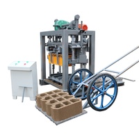 KAIDONG Machine à Briques Semi-Automatique QT4-40 pour Petits Projets Rentables avec Moteur et Roulement, Pavoir Manuel