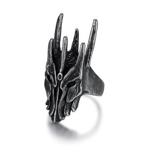 yunnique Stainless Steel <b>Skull</b> <b>Ring</b> For Men Spike Design Gothic Party Jewelry Size 7 8 9 10 11 12 13 - Product Image 5