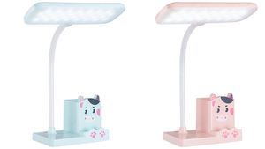 Sevimli şarj edilebilir okuma lambası ile telefon ve kalemlik dokunmatik <span class=keywords><strong>Dimmer</strong></span> anahtarı masa lambaları için okuma ledi DC plastik kare 20 - Product Image 2