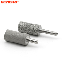 Diffuseur d'ozone à pores fins HENGKO Air Sparger 316 SS filtres poreux pierre de carbonatation pour générateur d'ozone H2 industriel