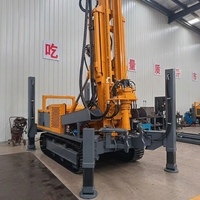 Foreuse rotative sur chenilles pour puits d'eau, profondeur max. 800m, moteur diesel, pompe, garantie 1 an, diamètre de forage 140-400mm