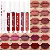 Rouge à lèvres liquide mat velours rose nude hautement pigmenté en 18 couleurs, tendance, boîte de gloss à lèvres personnalisée avec logo