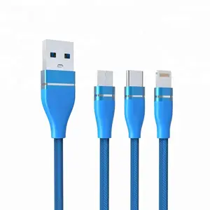 KIVEE Cheaper 3 in1急速充電ケーブルUSB Type C Micro for i 6 15 pro 14 pro